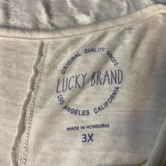 🦚 Lucky Brand Peacock Print Long Sleeve Tunic Top Size 3X - Picture 3 of 11